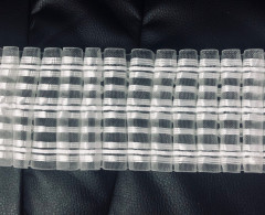 Шторная тесьма 100мм №1038-О органза равномерная 2 нитки (кор.18 шт по 50 метр)
